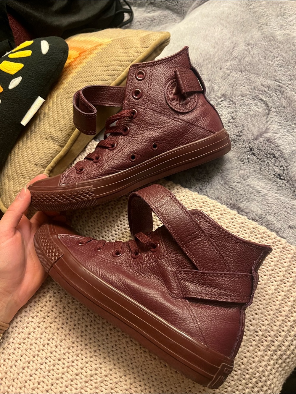 Converse Maroon High-Top Sneakers